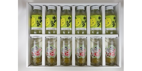 おごせ人気飲料セット 元気百梅6本・ゆず之介6本